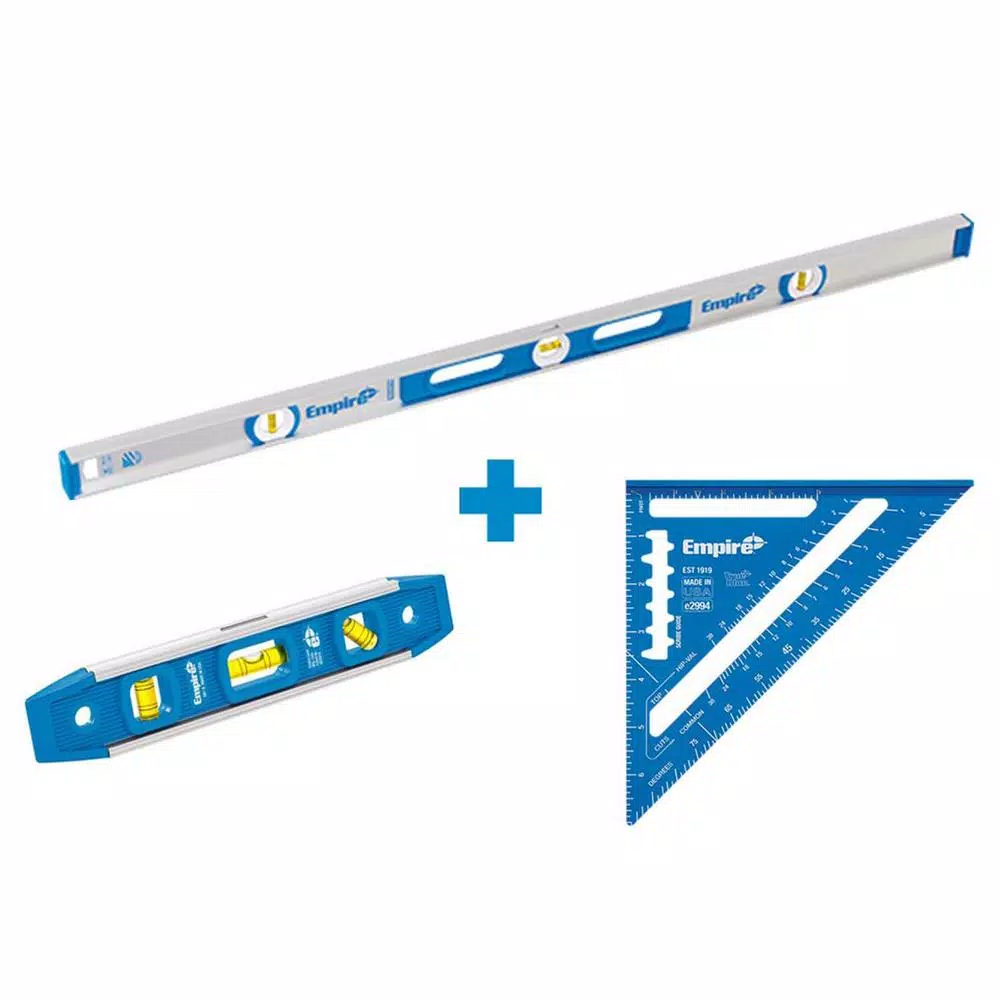 Outlet π Empire 48 In. Aluminum Magnetic I-Beam Level With Aluminum Rafter Square And Torpedo Level π₯
