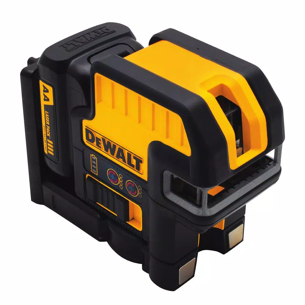 New β DEWALT 12-Volt MAX Lithium-Ion 100 Ft. Red Self-Leveling 5-Spot & Cross Line Laser Level With (4) AA Batteries & TSTAK Case π