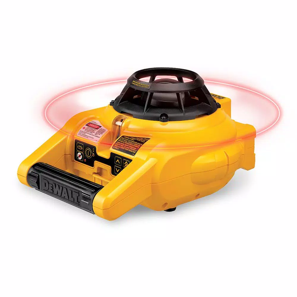 Wholesale π DEWALT 150 Ft. Red Self-Leveling Rotary Laser Level With Detector & Clamp, Wall Mount, Remote, Bag, (2) D & (1) 9-Volt Battery π