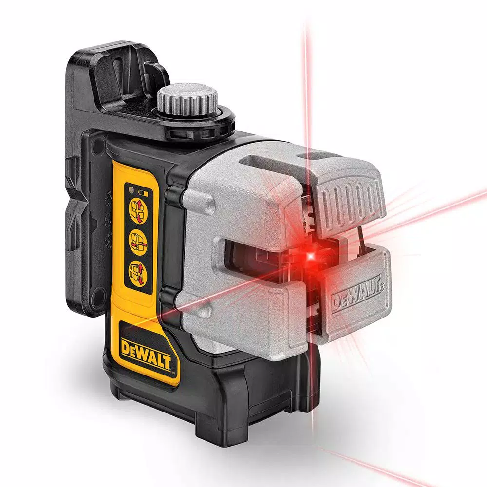 Promo π― DEWALT 50 Ft. & 165 Ft. Red Self-Leveling 3-Beam Cross Line Laser Level With (4) AA Batteries & Case π