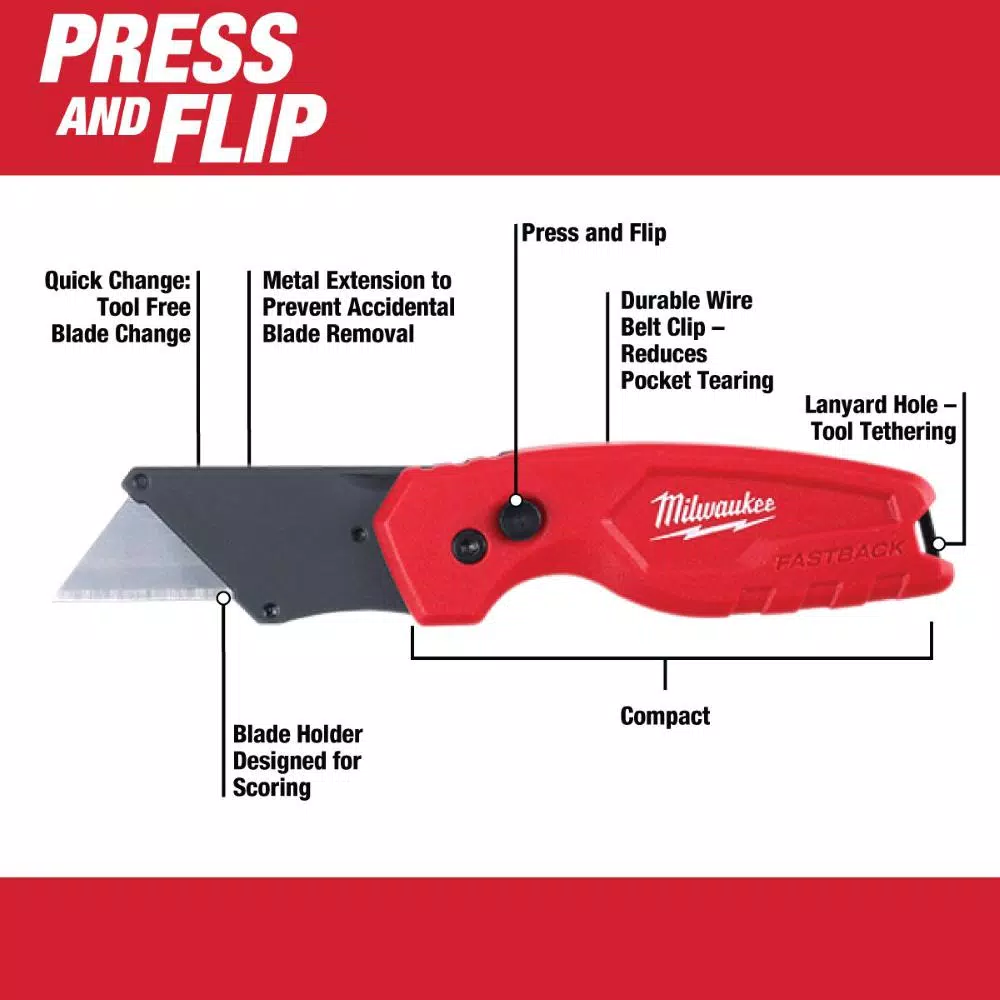 New π― Milwaukee 25 Ft. X 1.3 In. W Blade Tape Measure With 14 Ft. Standout With Fastback Compact Folding Utility Knife π― 3 New π― Milwaukee 25 Ft. X 1.3 In. W Blade Tape Measure With 14 Ft. Standout With Fastback Compact Folding Utility Knife π― - Image 3