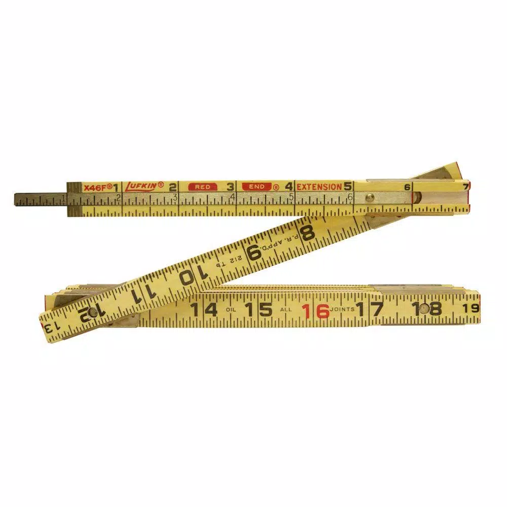 Budget 🤩 Lufkin 6 Ft. X 5/8 In. Wood Ruler With 6 In. Slide Ruler Extension 🔥
