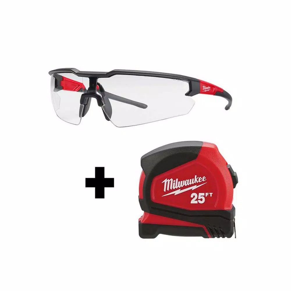 Deals π Milwaukee 25 Ft. Compact Tape Measure W/ Safety Glasses With Clear Lenses β