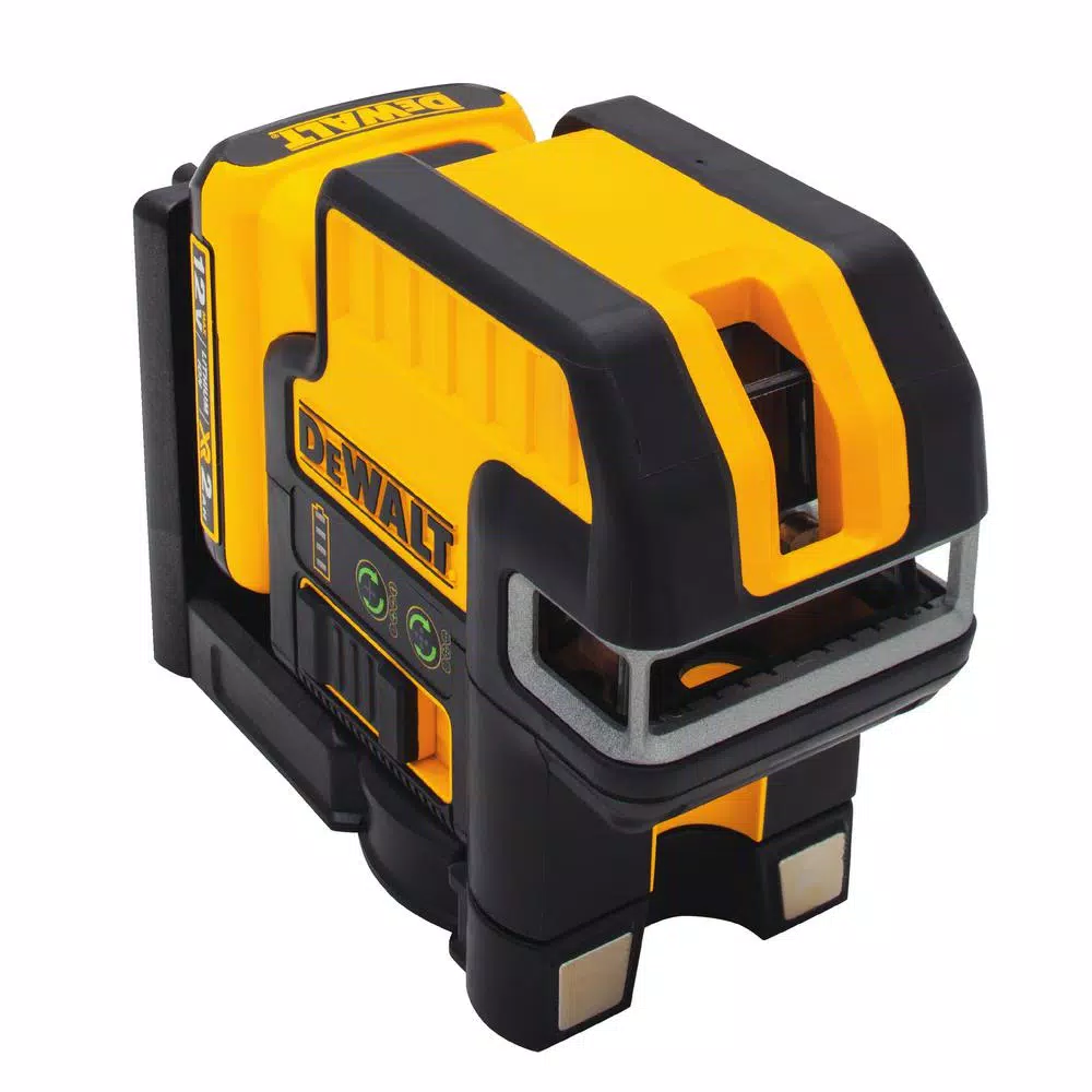 Outlet π DEWALT 12-Volt MAX Lithium-Ion 100 Ft. Green Self-Leveling 5-Spot & Cross Line Laser With Battery 2Ah, Charger, & TSTAK Case π