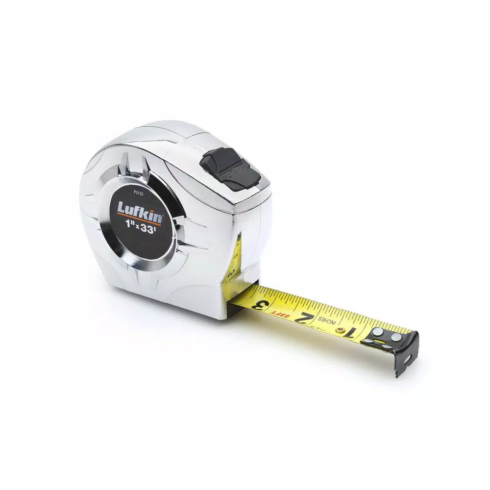 Deals 🔥 Lufkin P2000 Series 1/2 In. X 12-ft. Chrome Case Yellow Clad A7 Blade Power Return Tape Measure 🛒
