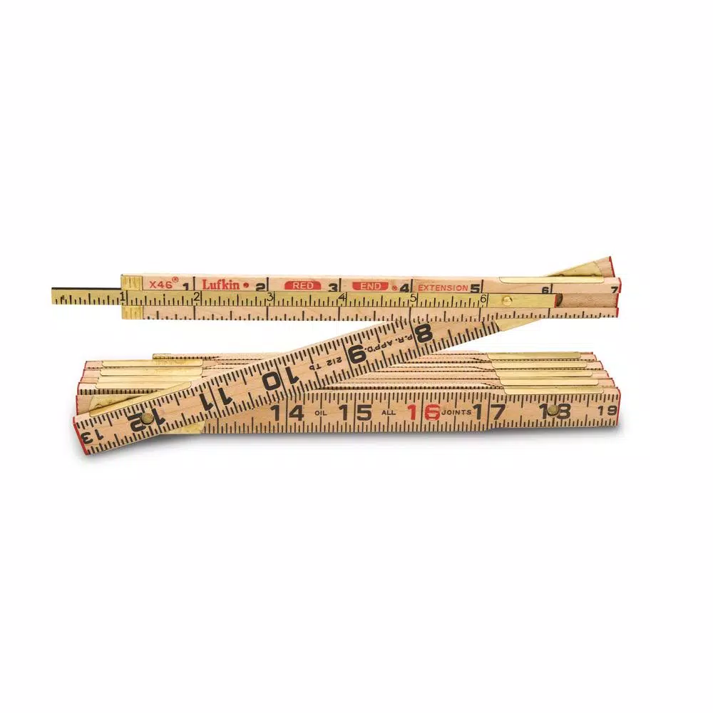 New ✔️ Lufkin 6 Ft. X 5/8 In. Wood Rule Red End With 6 In. Slide Rule Extension 😉