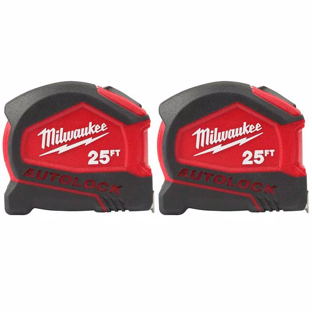 Promo β Milwaukee 25 Ft. Compact Auto Lock Tape Measure (2-Pack) β€οΈ