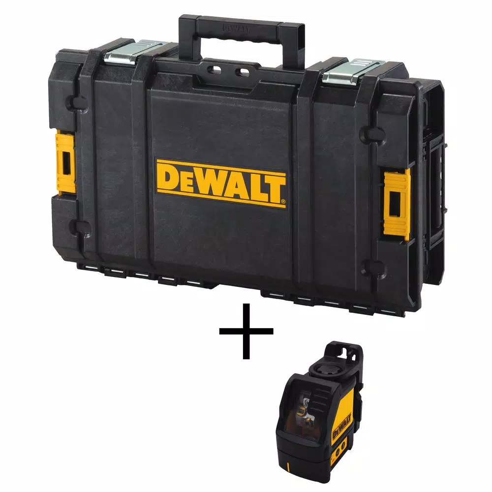 Cheap π DEWALT 165 Ft. Green Self-Leveling Cross Line Laser Level With Bonus 22 In. ToughSystem Tool Box π