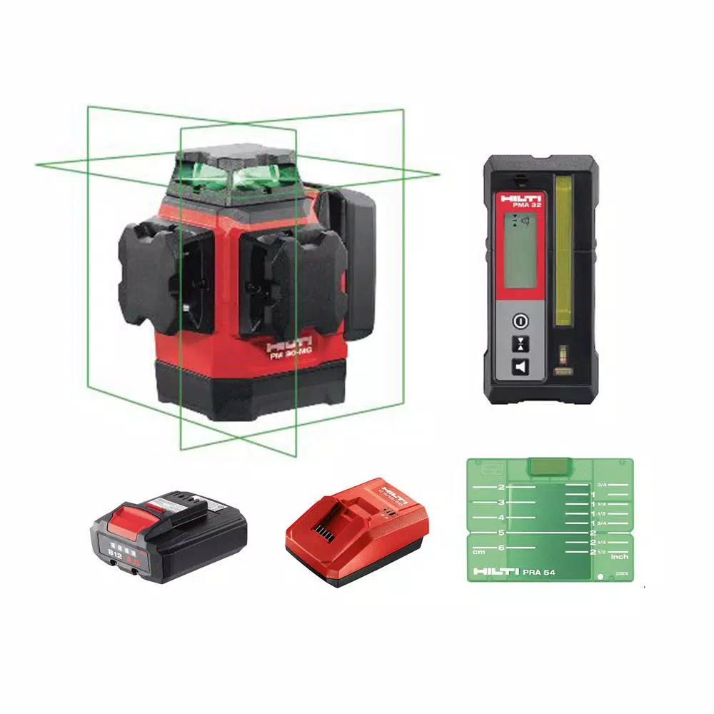Best Sale π Hilti PM 30-MG 131 Ft. Multi-Green Laser And Receiver Kit Complete With Receiver, Battery And Charger β