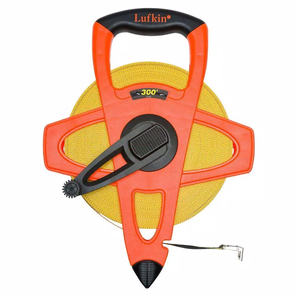 Budget 𧨠Lufkin 1/2 In. X 300 Ft. Hi-Viz Orange Fiberglass Tape Measure π