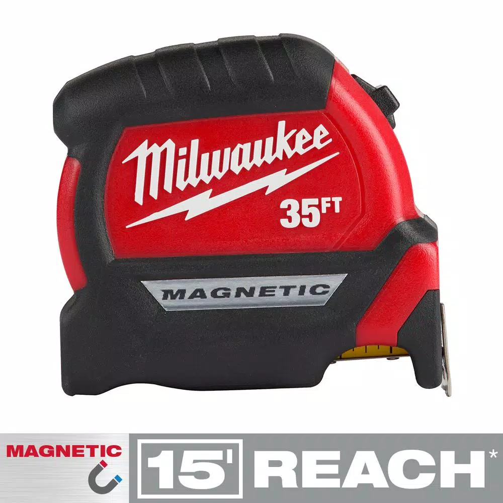 Flash Sale ⌛ Milwaukee 35 Ft. X 1 In. Compact Magnetic Tape Measure With 15 Ft. Reach 😀