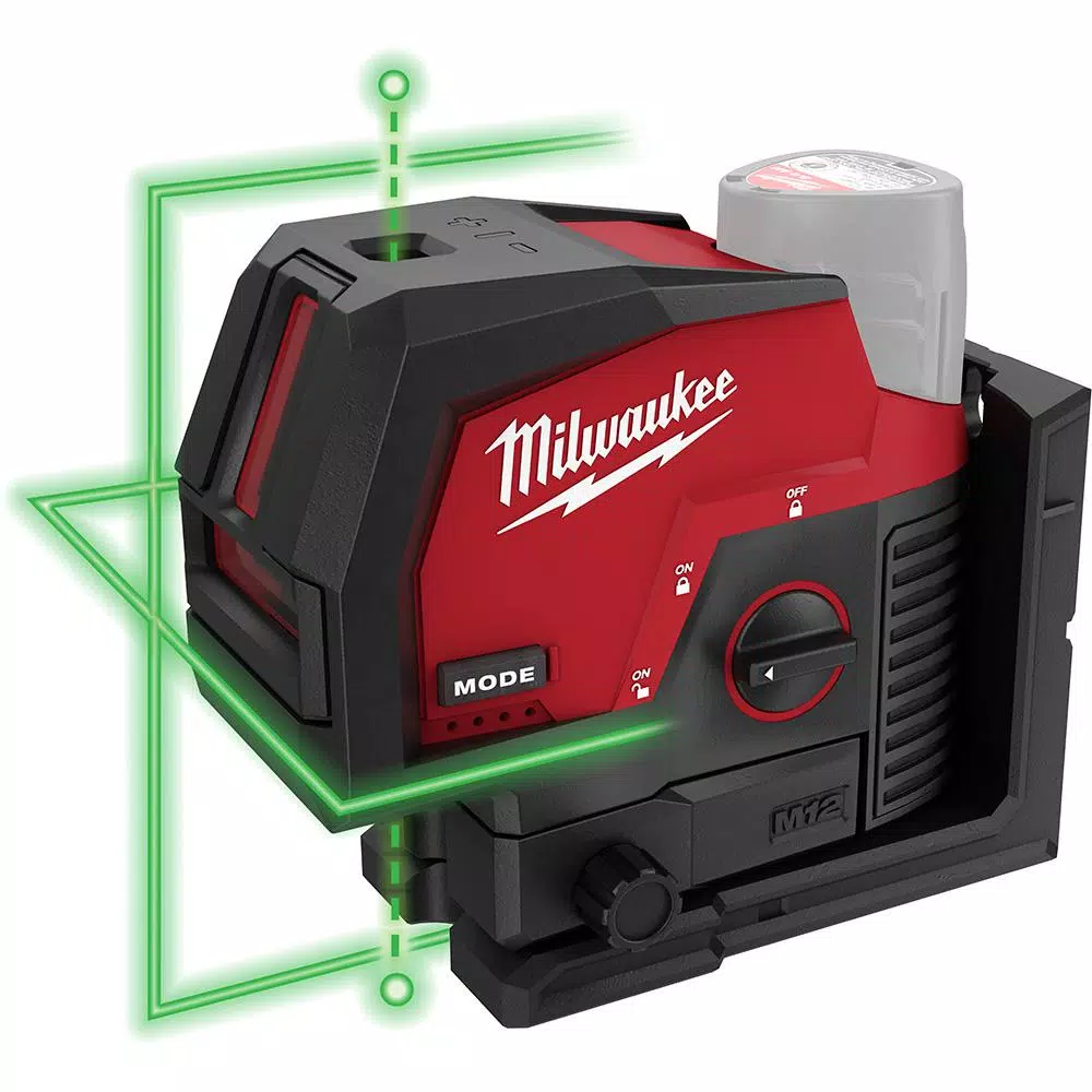 New ✨ Milwaukee M12 12-Volt Lithium-Ion Cordless Green 125 Ft. Cross Line And Plumb Points Laser Level (Tool-Only) 🥰