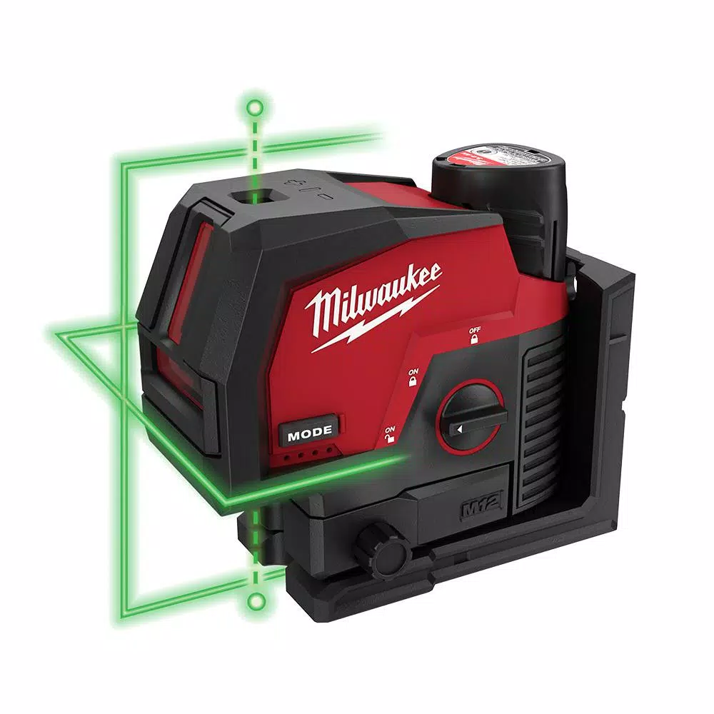 Top 10 😀 Milwaukee M12 12-Volt Lithium-Ion Cordless Green 125 Ft. Cross Line And Plumb Points Laser Level Kit With 3.0 Ah Battery ⌛