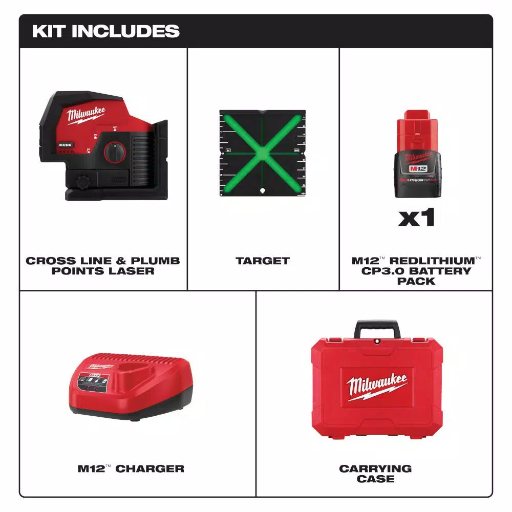 Top 10 ๐ Milwaukee M12 12-Volt Lithium-Ion Cordless Green 125 Ft. Cross Line And Plumb Points Laser Level Kit With 3.0 Ah Battery โ 3 Top 10 ๐ Milwaukee M12 12-Volt Lithium-Ion Cordless Green 125 Ft. Cross Line And Plumb Points Laser Level Kit With 3.0 Ah Battery โ - Image 3