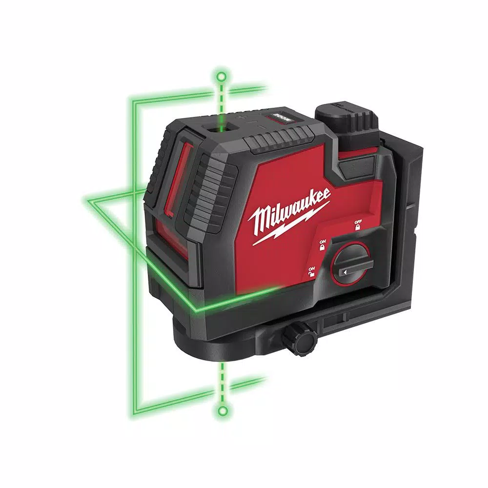 Cheapest 🌟 Milwaukee Green 100 Ft. Cross Line And Plumb Points Rechargeable Laser Level With REDLITHIUM Lithium-Ion USB Battery And Charger 🌟
