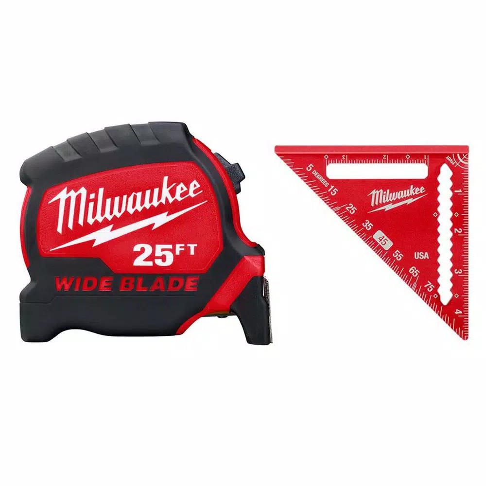 Hot Sale 🎁 Milwaukee 25 Ft. X 1.3 In. W Blade Tape Measure With 14 Ft. Standout And 4-1/2 In. Trim Square 🛒