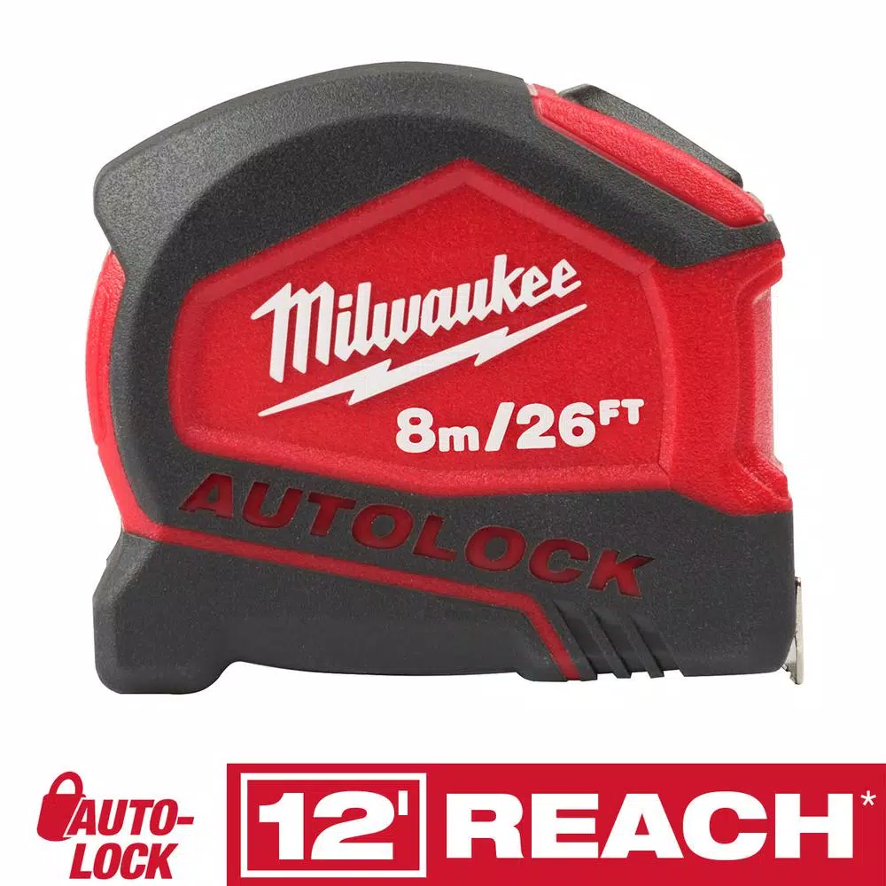 Best reviews of 😍 Milwaukee 8m/26 Ft. Compact Auto Lock Tape Measure 😍