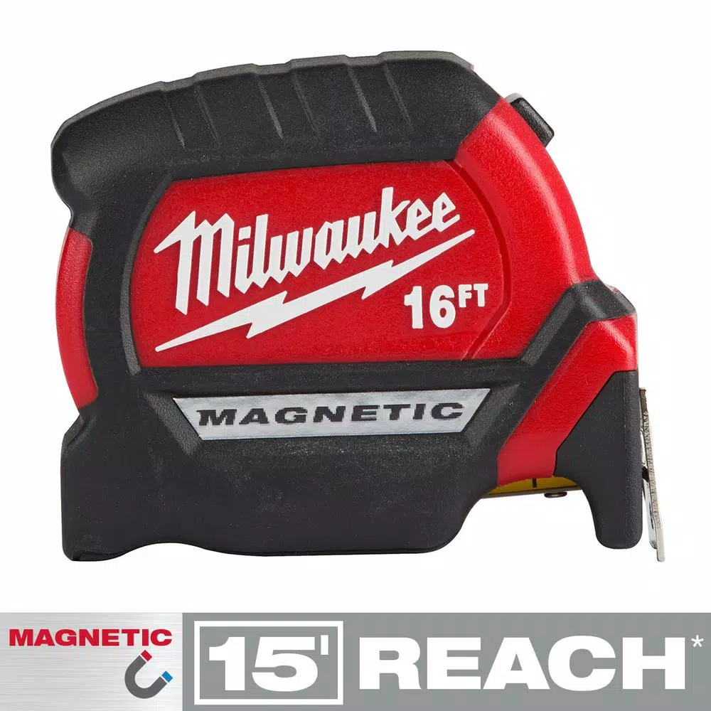 Hot Sale π Milwaukee 16 Ft. X 1 In. Compact Magnetic Tape Measure With 15 Ft. Reach β€οΈ