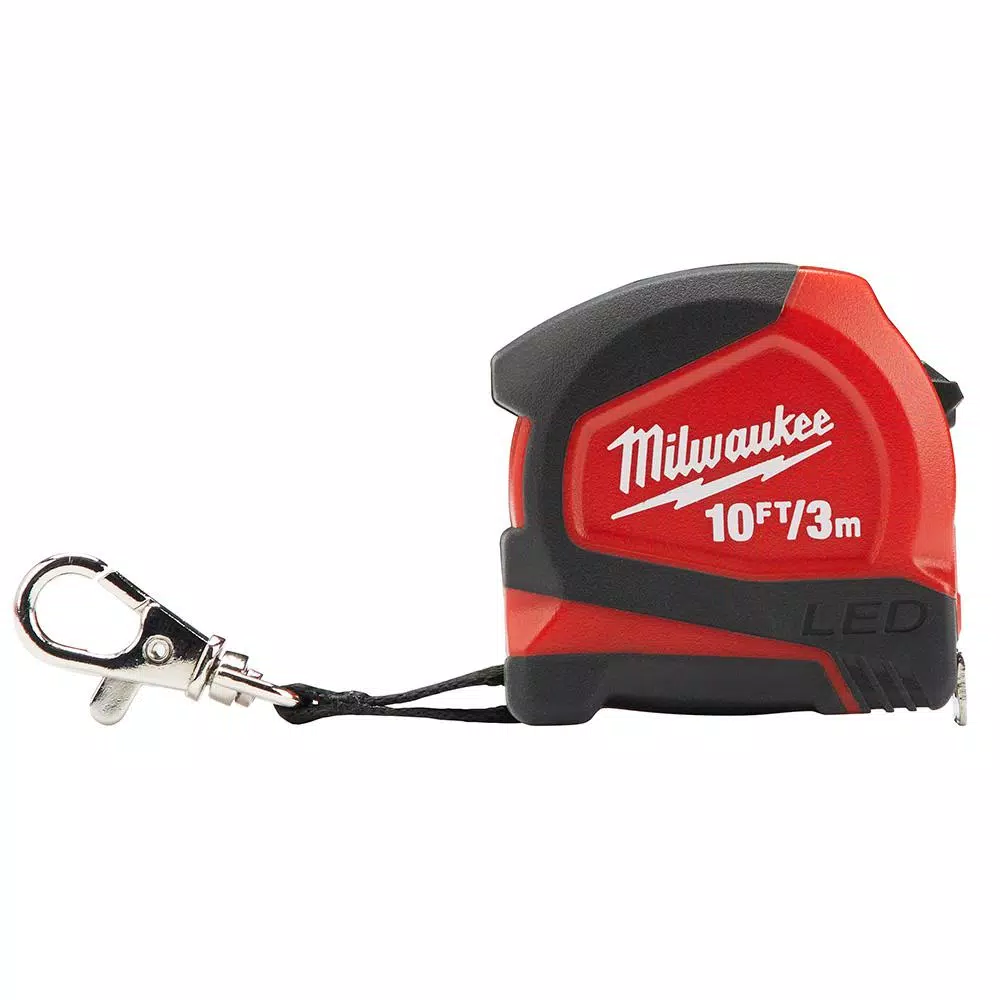 Discount ๐ฅ Milwaukee 10 Ft. Keychain Tape Measure With LED Light ๐คฉ