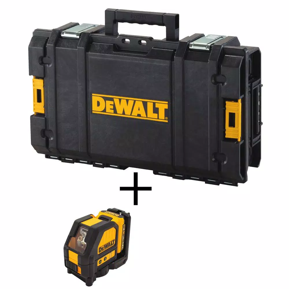 Coupon π₯ DEWALT 12-Volt MAX Lithium-Ion Cross Line Green Laser Level W/ 12-Volt Battery 2Ah, Charger, Case & Bonux TOUGHSYSTEM Tool Box π₯