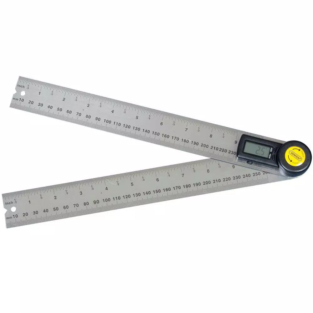 New π General Tools 10 In. Digital Angle Ruler π