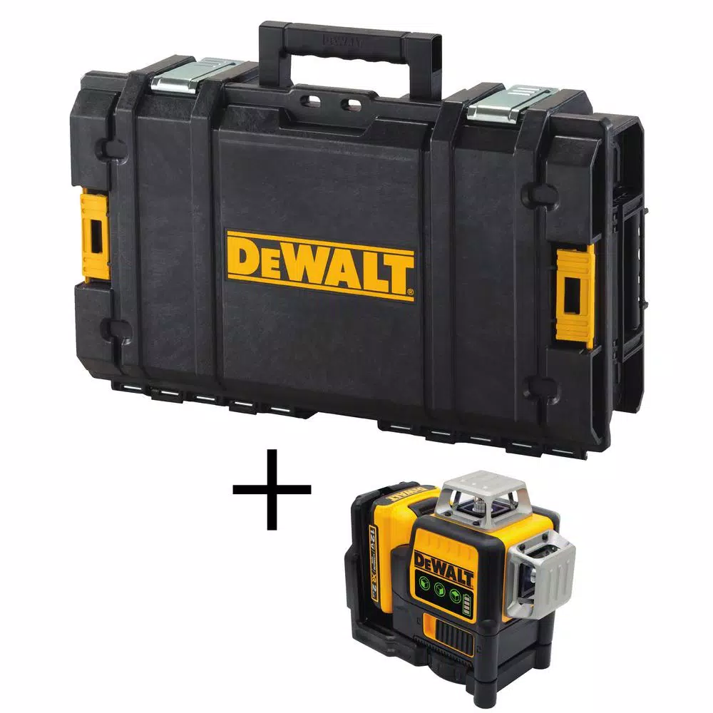 Cheapest π DEWALT 12-Volt MAX Lithium-Ion Cordless 3-Beam 360-Degree Green Laser Level With Bonus TOUGHSYSTEM 22 In. Small Tool Box π₯°
