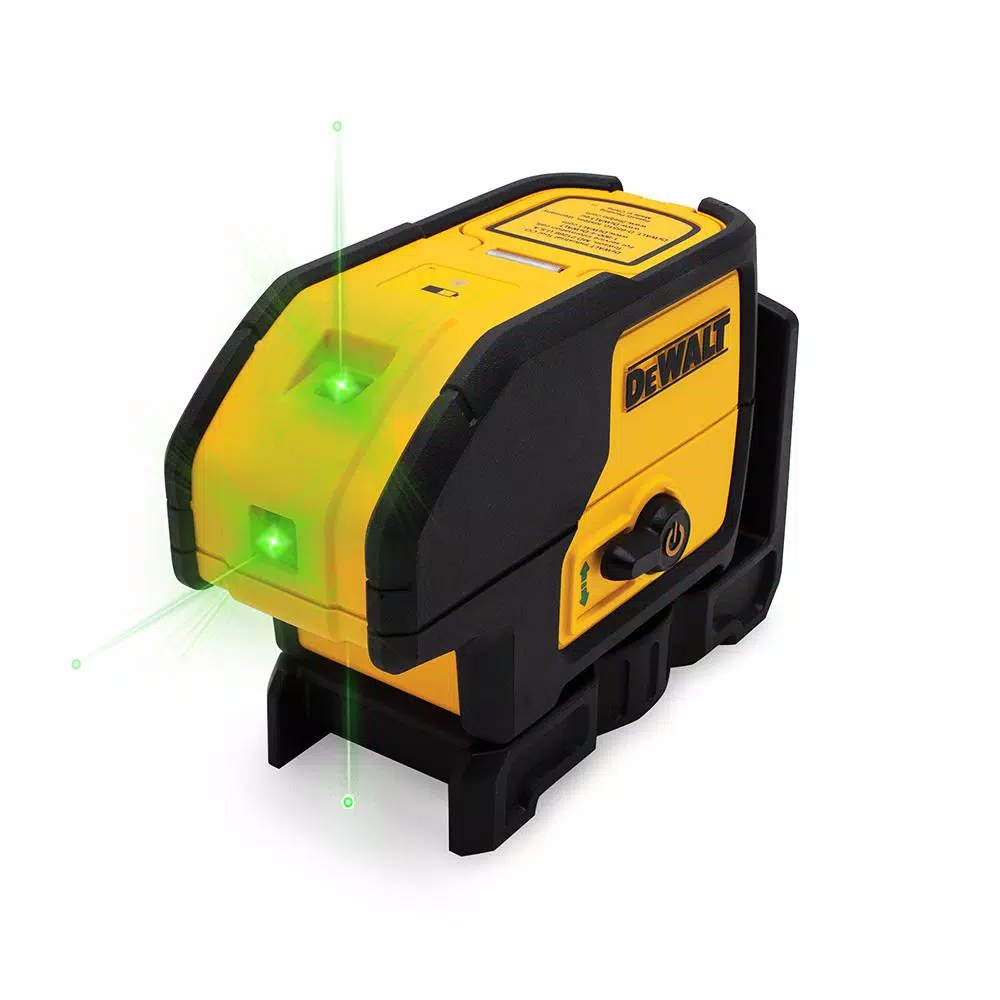 Budget π DEWALT 100 Ft. Green Self-Leveling 3-Spot Laser Level With (2) AA Batteries & Case β