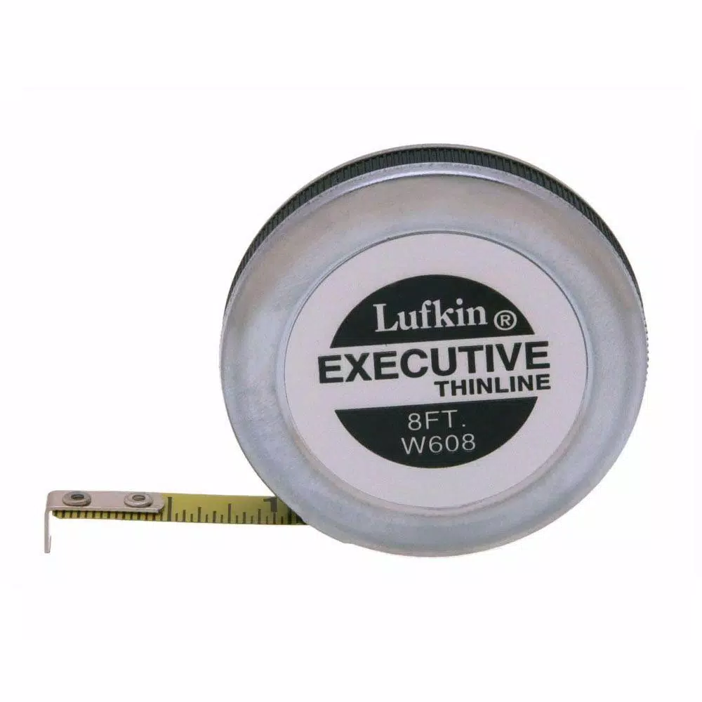 New π Lufkin 1/4 In. X 8 Ft. Executive Thinline Pocket Tape Measure π